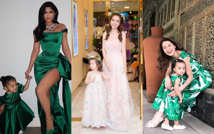 Thời trang đôi của mẹ con sao Việt: Hoa hậu Thu Thảo, Elly Trần khiến ai cũng xuýt xoa Ảnh 2