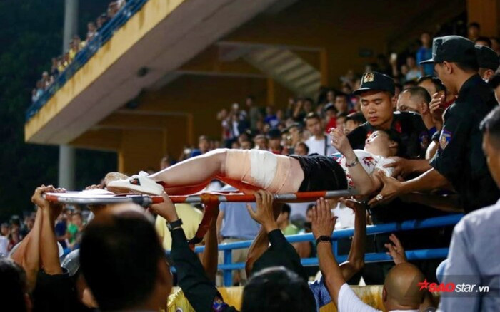 CĐV Nam Định bắn pháo sáng trúng đùi cô gái ở sân Hàng Đẫy bị tuyên án 4 năm tù Ảnh 2