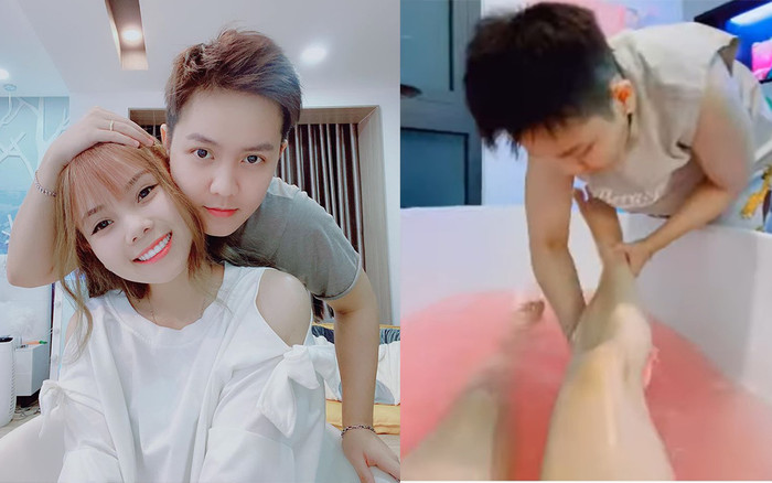 'Nóng mắt' trước clip tomboy Bi Bảo tắm cho bạn đời đồng giới, Múi Xù còn đáp trả bằng nụ hôn ngọt ngào Ảnh 2