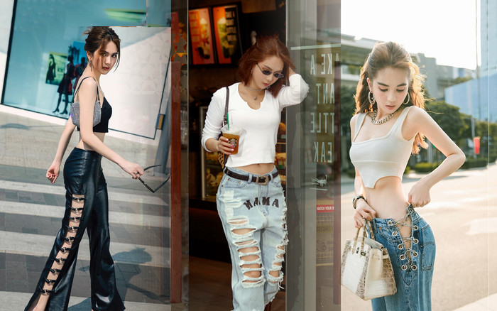 Ngọc Trinh bao lần gây tốn giấy mực với style quần 'gái hư' cắt khoét bạo liệt Ảnh 2