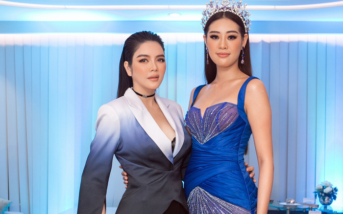 Lý Nhã Kỳ diện suit đầy quyền lực khi sánh vai cùng Hoa hậu Khánh Vân Ảnh 2