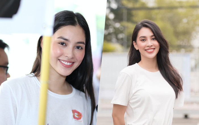 Hoa hậu Tiểu Vy mướt mồ hôi tham gia 'Phiên chợ 0 đồng' hỗ trợ sinh viên khó khăn Ảnh 2