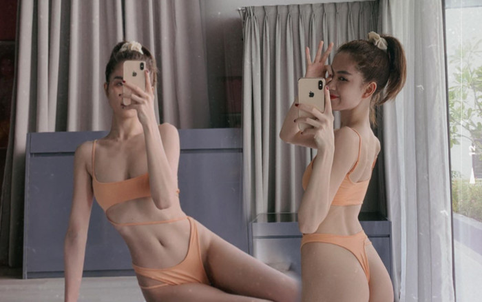 49kg, Ngọc Trinh tự tin diện bikini khoe thân hình gợi cảm mặc nhận xét gầy gò Ảnh 2