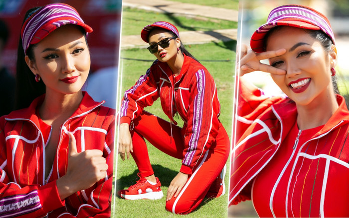 H'Hen Niê diện đồ thể thao làm từ vải thổ cẩm Ê Đê, đẹp rực rỡ như đóa hoa rừng núi Tây Nguyên Ảnh 2