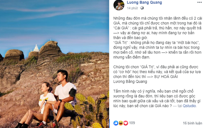 Bị đánh đến mức nhập viện, Lương Bằng Quang - Ngân 98 vẫn lên mạng bàn chuyện triết lý Ảnh 2