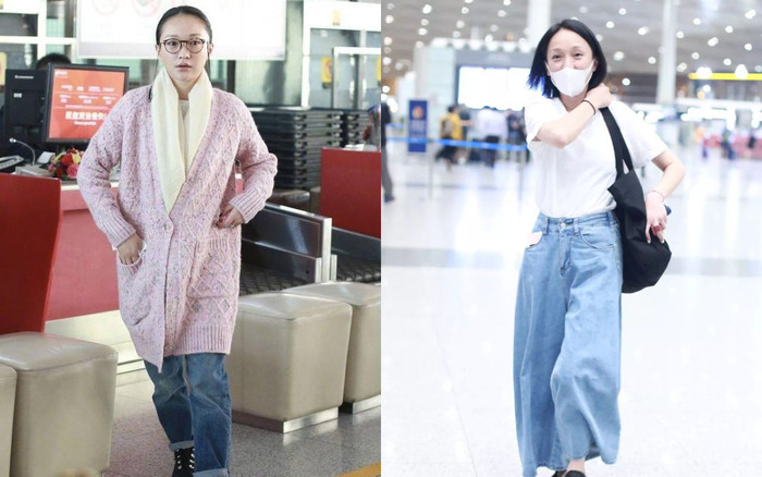 Thời trang sân bay của nàng thơ Chanel Châu Tấn bị chê luộm thuộm, già nua khác xa thảm đỏ Ảnh 2