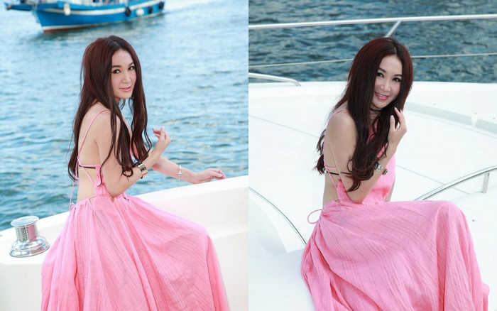 'Đát kỷ' Ôn Bích Hà khoe lưng trần gợi cảm trong bộ váy hồng ngọt ngào ở tuổi 53 Ảnh 2