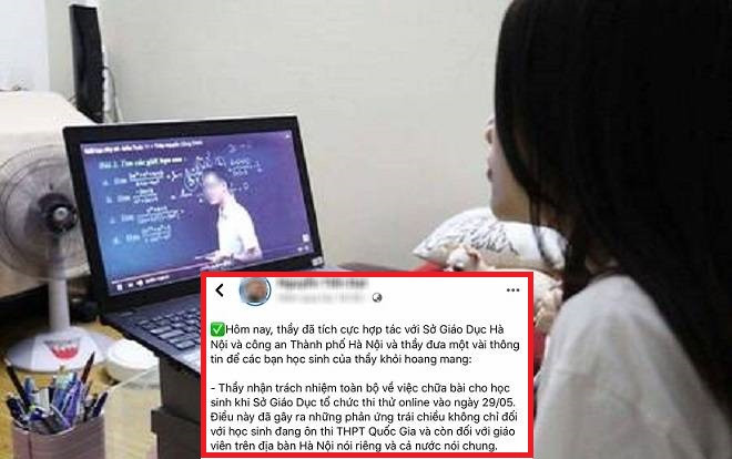 Thầy giáo tung lời giải lên mạng khi học sinh lớp 12 Hà Nội đang làm bài khảo sát chất lượng đã làm việc với Công an Ảnh 2