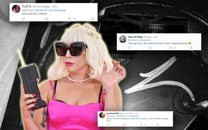 Lady Gaga tặng chữ ký nguệch ngoạc, cộng đồng fan kêu ca: 'Bỏ mớ tiền và đây là kết quả chúng tôi nhận lại sao?' Ảnh 2
