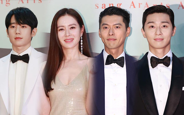 Thảm đỏ 'Baeksang 2020': Son Ye Jin tái hợp Hyun Bin - Jung Hae In, cùng Park Seo Joon - IU và Gong Hyo Jin tỏa sáng Ảnh 2