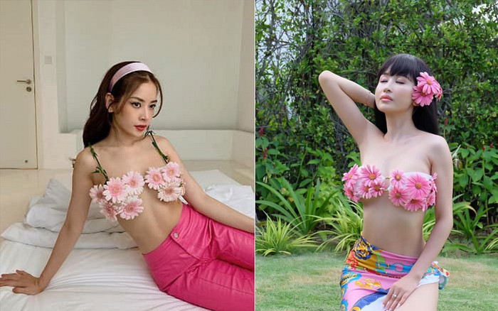 Cùng đụng một kiểu bikini với Chi Pu nhưng vợ hai Minh Nhựa lại khiến cộng đồng mạng chú ý vào chi tiết này Ảnh 2