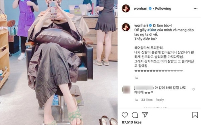 Hari Won 'lơ đãng' bỏ quên giày hiệu 2000 đô, mang vội dép lào về nhà Ảnh 2