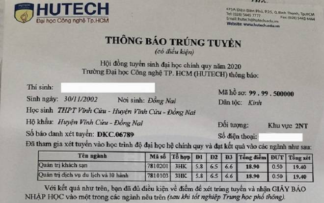Trường đại học gửi thông báo trúng tuyển cho thí sinh… chưa tốt nghiệp THPT Ảnh 2