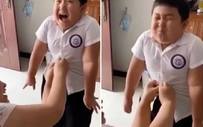 Biểu cảm đáng yêu của cậu học trò tăng cân quá đà sau nhiều tháng nghỉ dịch Ảnh 2