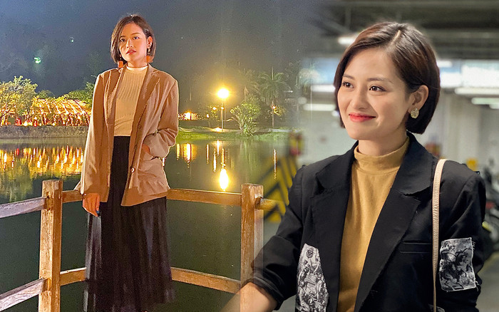 Thùy Anh mặc áo len cổ lọ, diện toàn đồ mùa đông giữa thời tiết oi bức 40 độ Ảnh 2