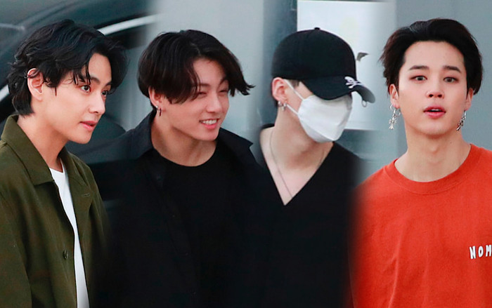 BTS lộ diện sau 5 tháng 'đóng băng' và scandal: Jungkook cúi đầu 90 độ, Suga né tránh camera, V đẹp như tạc tượng Ảnh 2