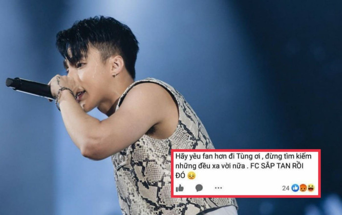 Sơn Tùng M-TP bình tâm ấn like comment ấm ức từ fan: 'Đừng tìm kiếm những điều xa vời nữa. FC sắp tan rồi đó'? Ảnh 2