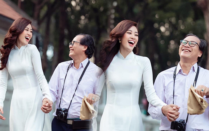 Hoa hậu Khánh Vân xúc động gửi lời yêu thương tới ba nhân 'ngày của cha' Ảnh 2