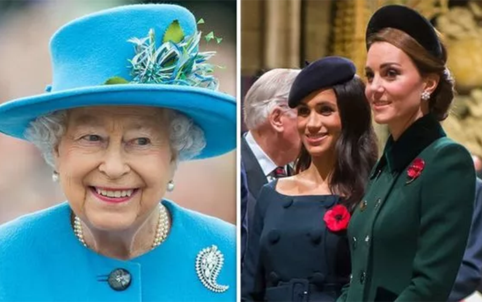 Vì sao Kate và Meghan luôn chọn trang phục kém nổi bật hơn Nữ hoàng? Ảnh 2