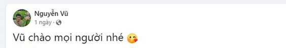 Bài đăng cuối cùng của nghệ sĩ Nguyễn Anh Vũ trên trang cá nhân.
