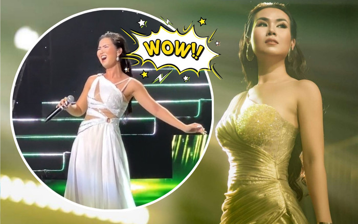 Đẳng cấp vocalist Võ Hạ Trâm: Kéo mic xa tận dưới bụng, bắn nốt cao 'rè loa' Ảnh 2