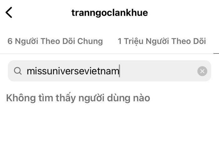 Nữ siêu mẫu còn huỷ theo dõi cuộc thi. (Ảnh chụp màn hình)