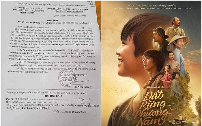 Xôn xao bức thư ngỏ vận động phụ huynh đưa học sinh đi xem Đất rừng phương Nam Ảnh 2