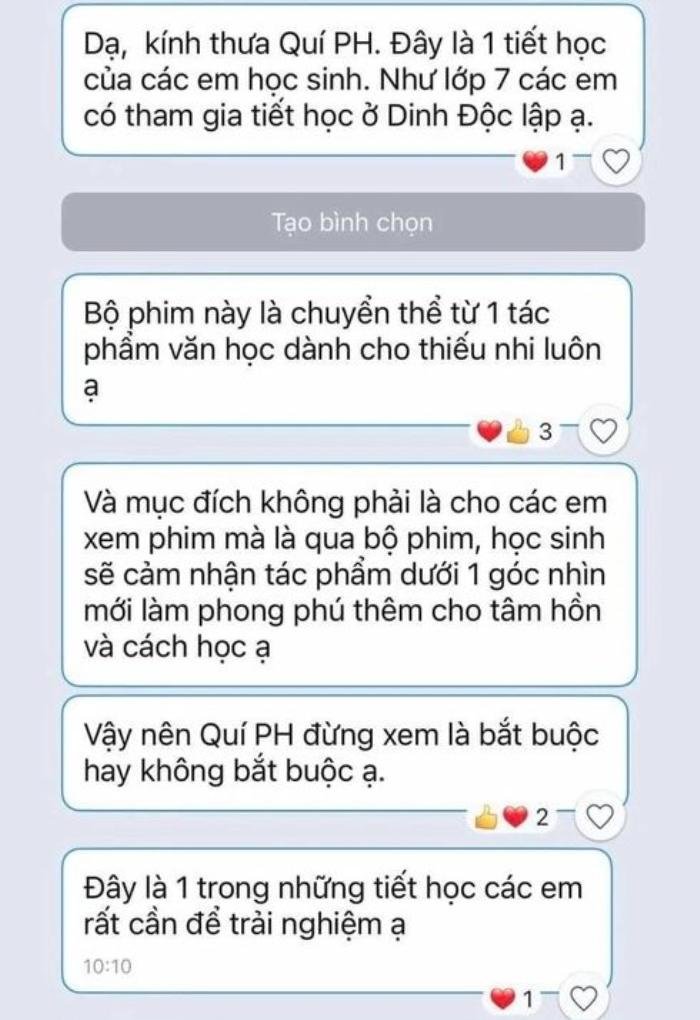 Xôn xao bức thư ngỏ vận động phụ huynh đưa học sinh đi xem Đất rừng phương Nam Ảnh 2