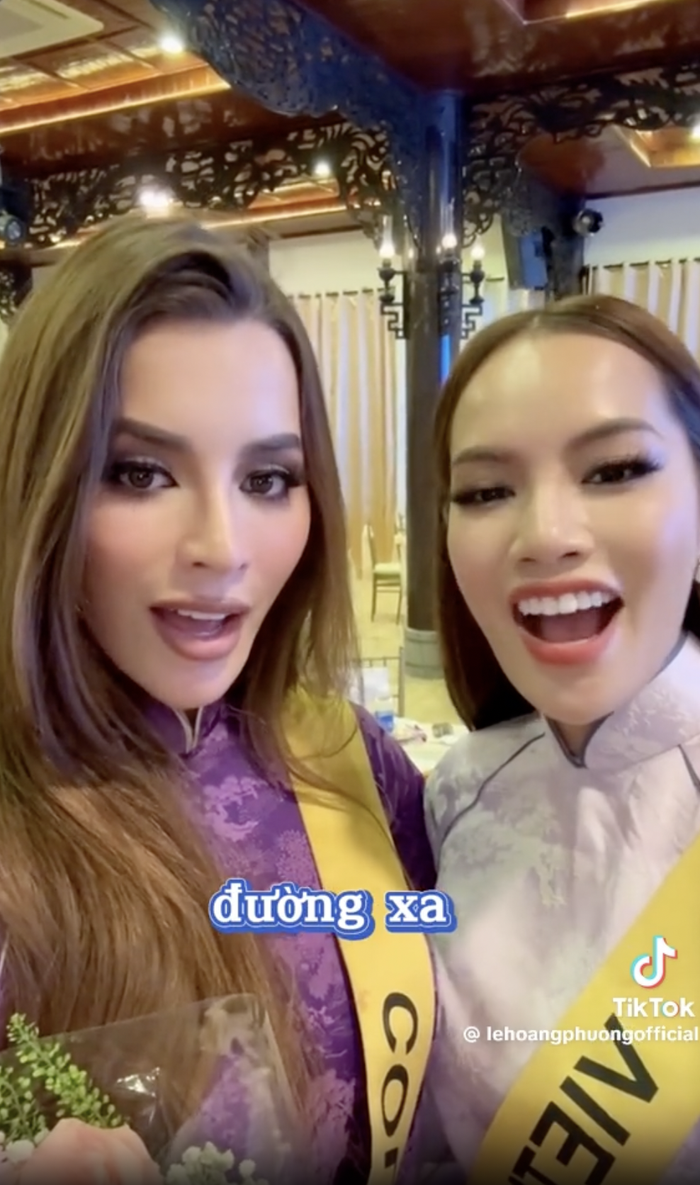 Hoàng Phương dạy đối thủ Miss Grand đọc thơ mượt mà bằng tiếng Việt Ảnh 2