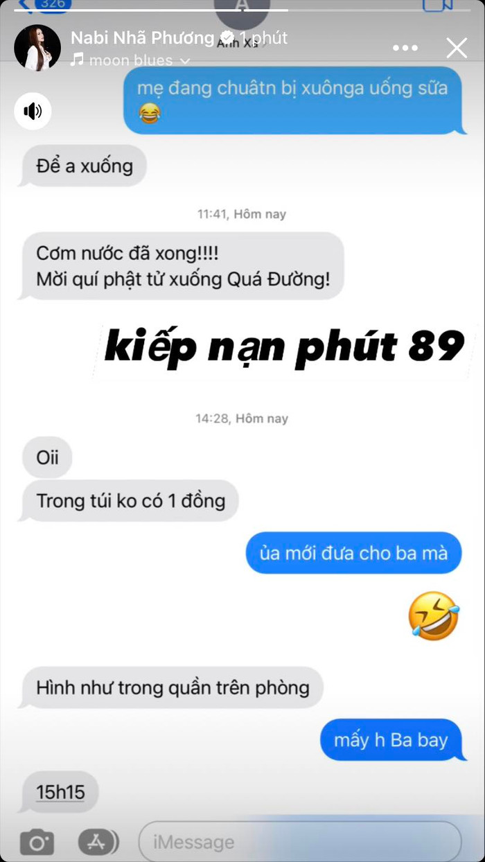 Đoạn tin nhắn giữa Nhã Phương và Trường Giang đã thu hút sự chú ý từ phía một bộ phận khán giả