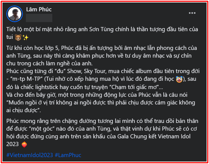 Lâm Phúc: 'Sơn Tùng chính là thần tượng đầu tiên của tôi' Ảnh 2