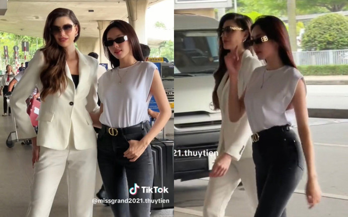 Hoa hậu Thuỳ Tiên lộ rõ thần thái 'chánh cung' khi sải bước với đương kim MGI Ảnh 2