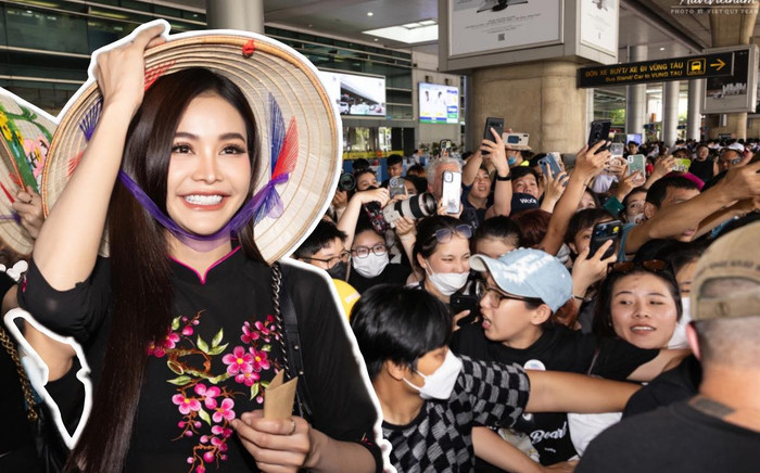 Engfa Waraha được fan phủ kín đón ở sân bay Việt Nam, nhìn thôi đã chóng mặt! Ảnh 2