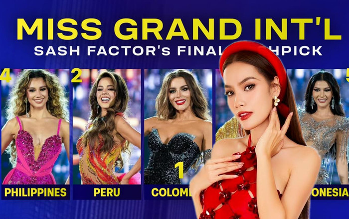 Đại diện Colombia được réo gọi chiến thắng, Hoàng Phương 'rớt' xuống hạng 8 Miss Grand Ảnh 2