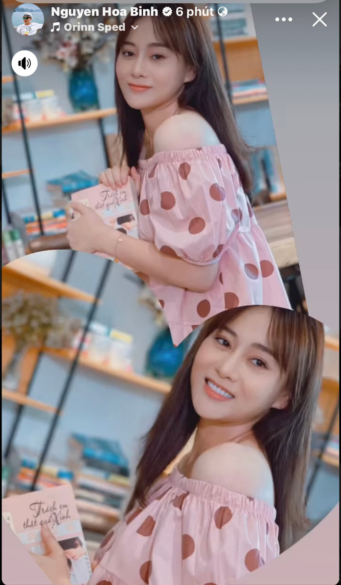 Shark Bình đăng tải ảnh bà xã bày tỏ sự yêu thương đến vợ. 