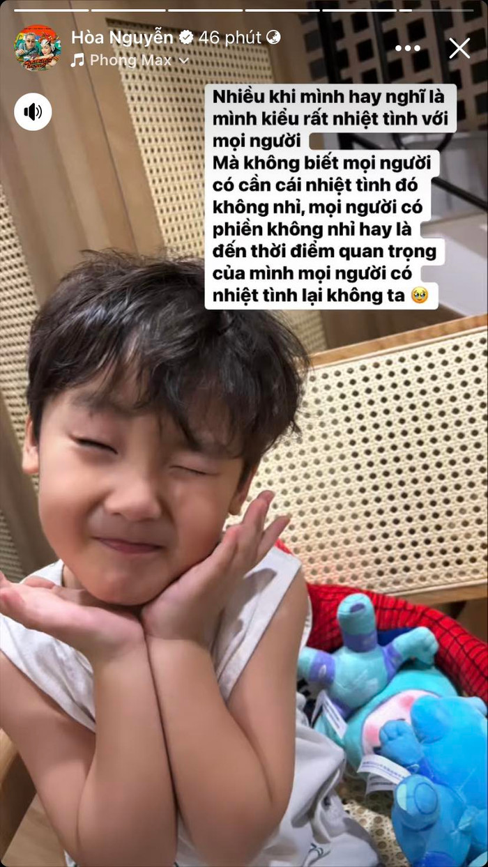 Story mới nhất của Hoà Minzy trên tài khoản cá nhân