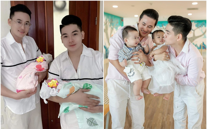 Hình ảnh đáng yêu hiện tại của 2 nhóc tỳ song sinh nhà Thanh Đoàn - Hà Trí Quang Ảnh 2