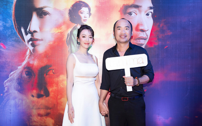 Vợ chồng Thu Trang - Tiến Luật rạng rỡ tại thảm đỏ công diễn vở diễn Tâm Ma.