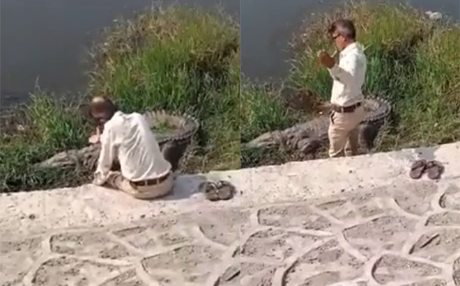 Say quắc cần câu, người đàn ông làm điều 'vô tri' trước mặt con cá sấu Ảnh 2