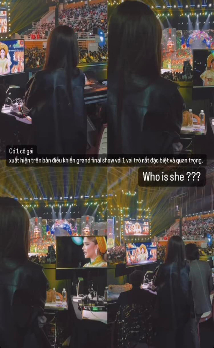 Tại đêm chung kết Miss Grand International 2023, Mai Phương còn đứng sau hậu đài để hỗ trợ khâu sản xuất.