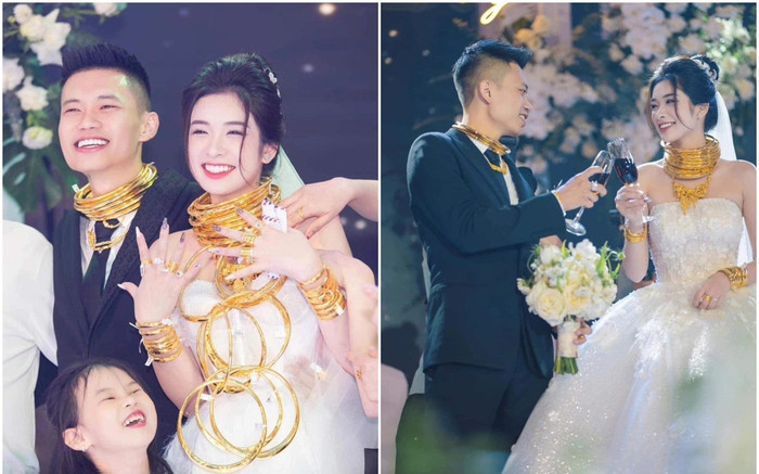 Cô dâu - chú rể Thanh Hóa đeo vàng trĩu cổ: Hoa trang trí đám cưới có giá bằng 1 chiếc ô tô Ảnh 2