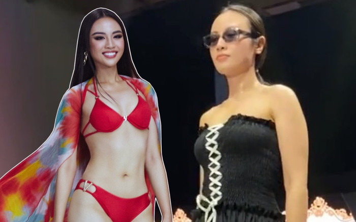 Chiếc váy 'dìm dáng' của Á hậu Thủy Tiên, nhớ lại thời thi Hoa hậu Hoàn vũ VN bốc lửa biết bao! Ảnh 2