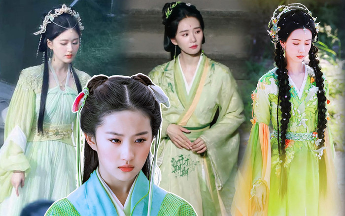 BXH mỹ nhân váy xanh: Chị gái Bạch Lộc thua Lưu Diệc Phi, hạng 1 được phong thần Ảnh 2