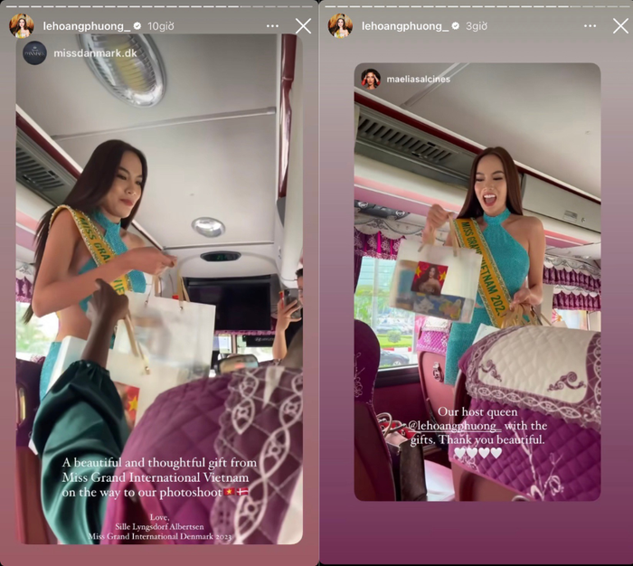 Sự chu đáo, khéo léo của Lê Hoàng Phương khiến các nàng hậu vô cùng thích thú