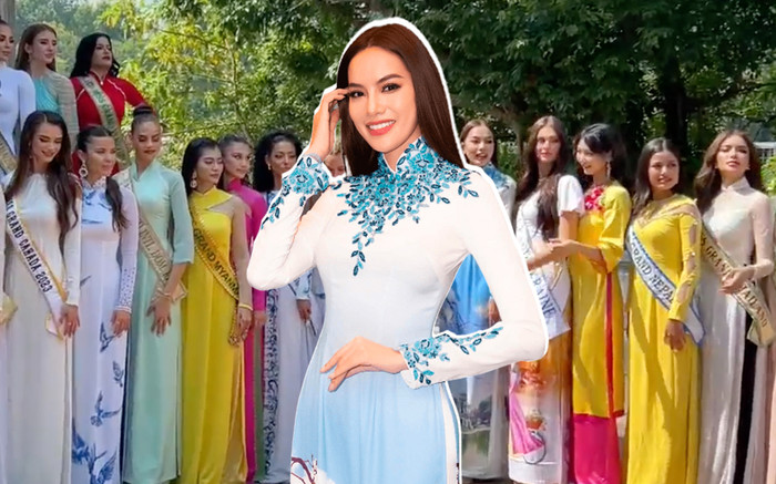 Thí sinh MGI diện áo dài tham quan Hà Nội, Hoàng Phương xuất hiện thế nào? Ảnh 2