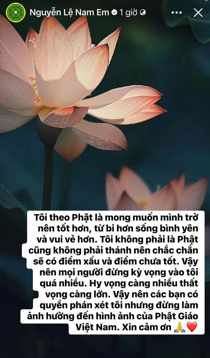 Nam Em có những chia sẻ đầy sâu sắc.