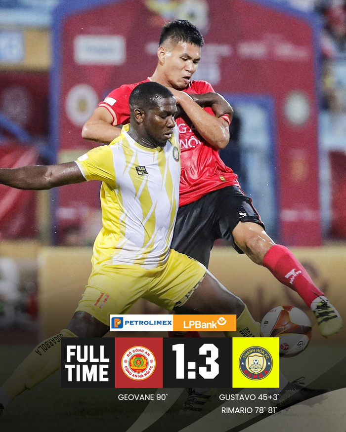 Thủ môn Filip Nguyễn đã phạm sai lầm dẫn đến bàn thua đầu tiên và CAHN thất bại 1-3 trước Thanh Hoá. Ảnh: CLB CAHN