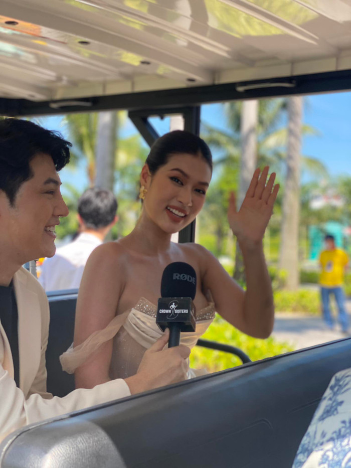 Đoàn Thiên Ân xuất hiện tại một sự kiện nằm trong khuôn khổ Miss Grand International 2023 sáng 9/10.