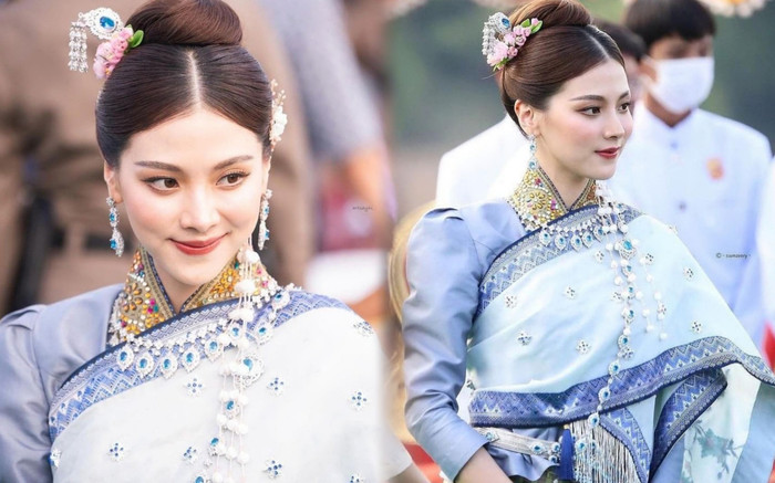 Baifern Pimchanok tỏa sáng với trang phục truyền thống, nhan sắc tựa nữ thần khiến netizen xuýt xoa Ảnh 2