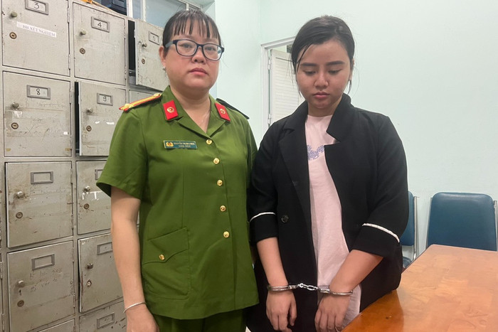 Trần Thị Trúc My tại thời điểm bị bắt giữ